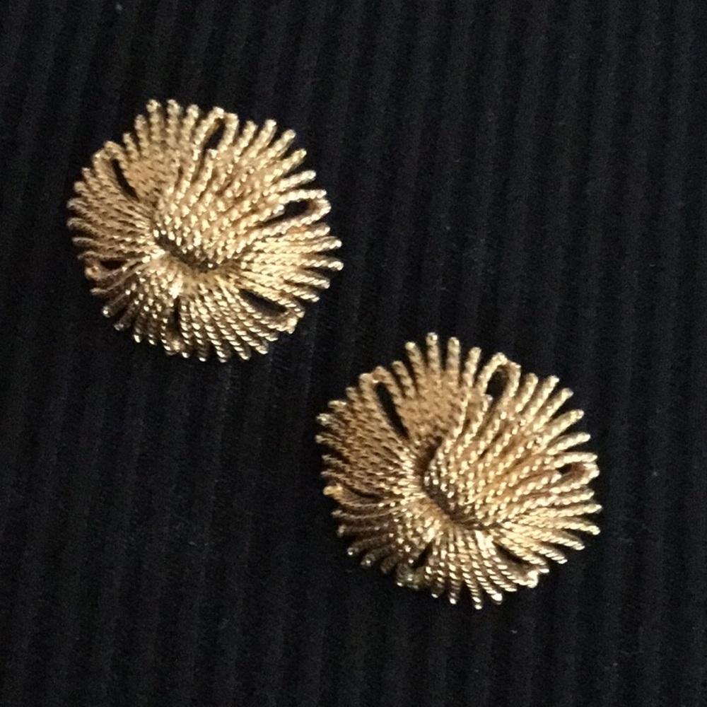 Gold Monet Clip earrings